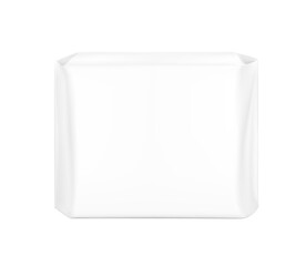 High realistic package bag mockup. Vector illustration isolated on white background. Easy to use for presentation your product, design. EPS10.	