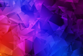 Fototapeta premium Light Blue, Red vector shining triangular layout.