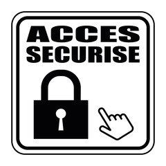 Logo accès sécurisé.