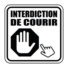 Logo interdiction de courir.