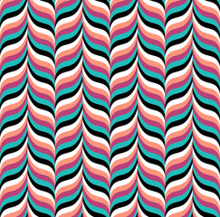 Obraz premium Seamless geometric pattern, retro print.