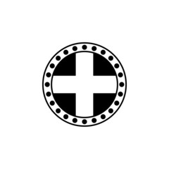 round shield icon in Vikings set