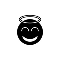 angel, smiley icon in Good and evil set