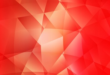 Light Red vector triangle mosaic template.