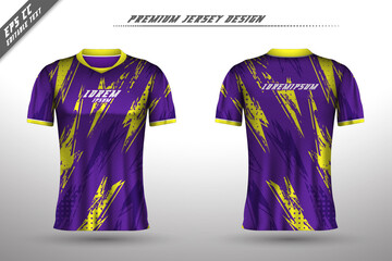 Front back tshirt design. Sports design for football, racing, cycling, gaming jersey vector.	