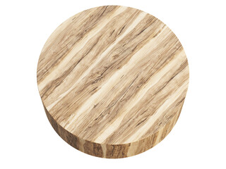 Organic style round coffee table with hammered legs. 3d render