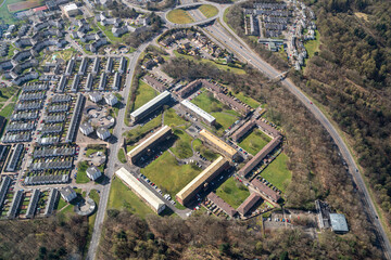 aerial view of the city