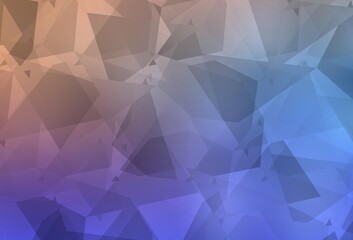 Light Blue, Yellow vector background with abstract polygonals.