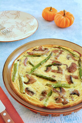 Mushroom and asparagus frittata