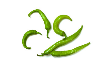 Isolated photo of green pepper on white background
