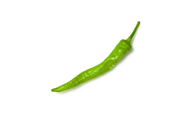 Isolated photo of green pepper on white background