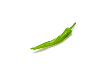 Isolated photo of green pepper on white background