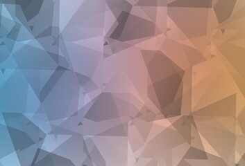 Obraz premium Light Blue, Yellow vector backdrop with polygonal shapes.