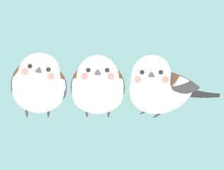 カードとしても使えるシマエナガをイメージしたイラスト