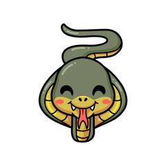 Cute little cobra snake cartoon