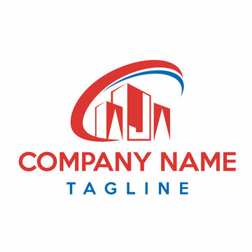 logo AJA initial letter vector design