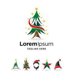 christmas logo set with multiple concept