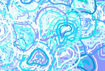 Light Blue, Green vector background with abstract shapes.