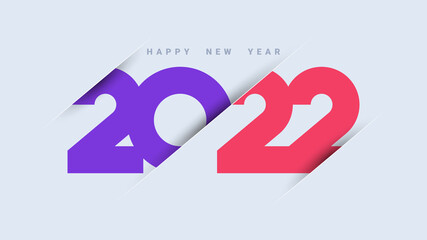 Modern happy new year  2022 background