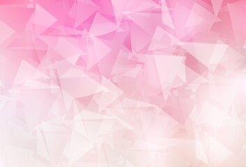 Fototapeta premium Light Pink, Yellow vector gradient triangles pattern.