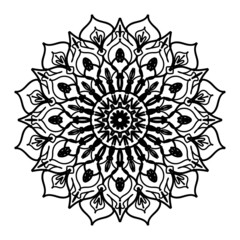 Ornamental Circle Pattern. Hand Draw Mandala. Vintage Decorative Elements. Vector illustration. Red, yellow, blue gradient. For Book, Greeting Card, Invitation, Tattoo. Anti-Stress Therapy Pattern