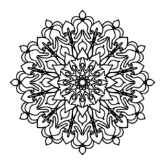 Ornamental Circle Pattern. Hand Draw Mandala. Vintage Decorative Elements. Vector illustration. Red, yellow, blue gradient. For Book, Greeting Card, Invitation, Tattoo. Anti-Stress Therapy Pattern