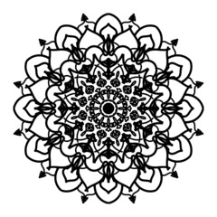 Ornamental Circle Pattern. Hand Draw Mandala. Vintage Decorative Elements. Vector illustration. Red, yellow, blue gradient. For Book, Greeting Card, Invitation, Tattoo. Anti-Stress Therapy Pattern