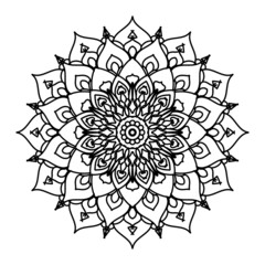 Ornamental Circle Pattern. Hand Draw Mandala. Vintage Decorative Elements. Vector illustration. Red, yellow, blue gradient. For Book, Greeting Card, Invitation, Tattoo. Anti-Stress Therapy Pattern