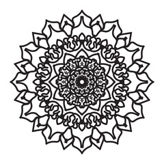 Ornamental Circle Pattern. Hand Draw Mandala. Vintage Decorative Elements. Vector illustration. Red, yellow, blue gradient. For Book, Greeting Card, Invitation, Tattoo. Anti-Stress Therapy Pattern