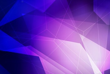 Obraz premium Dark Purple, Pink vector pattern with polygonal style.
