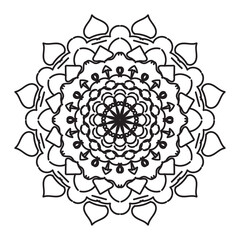 Ornamental Circle Pattern. Hand Draw Mandala. Vintage Decorative Elements. Vector illustration. Red, yellow, blue gradient. For Book, Greeting Card, Invitation, Tattoo. Anti-Stress Therapy Pattern