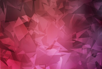 Light Pink, Red vector template with chaotic poly shapes.