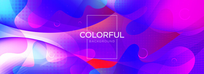 Abstract Colorful 3d Fluid Background. Modern Dynamic Gradient Style. Usable for Background, Wallpaper, Banner, Poster, Brochure, Card, Web, Presentation.