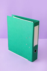 Office folder on color background