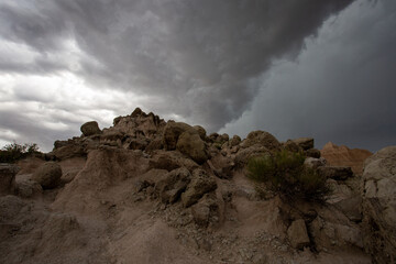 Storm in the badlands South Dakota