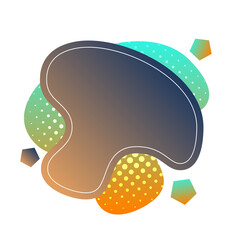 abstract, modern, shapes, fluids, splash, multicolor, brown, turquoise, orange, dark blue gradient wallpaper background vector illustration