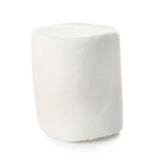 Tasty marshmallow on white background