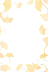 水彩風 イチョウのフレーム