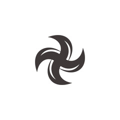 swirl circle geometric object motion geometric design simple symbol vector