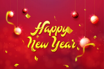 Fototapeta na wymiar Happy new year celebration background design