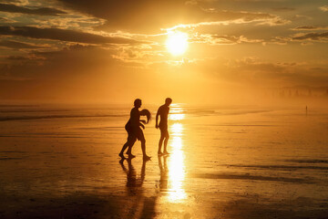 Fototapeta premium Sunset swim