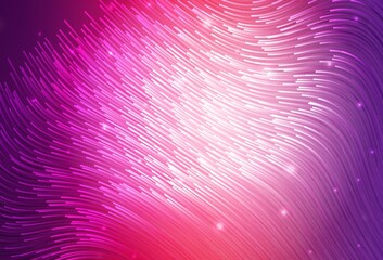 Light Purple, Pink vector backdrop with curved lines.