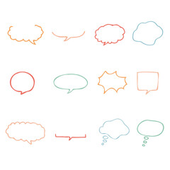 手描きのフキダシ素材