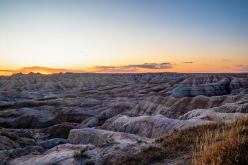 Sunset in the Badlands