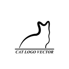 Cat logo ilustration vector