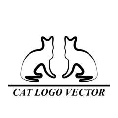 Cat logo ilustration vector