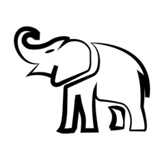 Elephant logo illustration