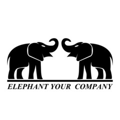 Elephant logo illustration