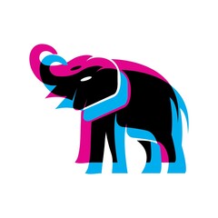 Elephant logo illustration