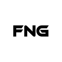 FNG letter logo design with white background in illustrator, vector logo modern alphabet font overlap style. calligraphy designs for logo, Poster, Invitation, etc.